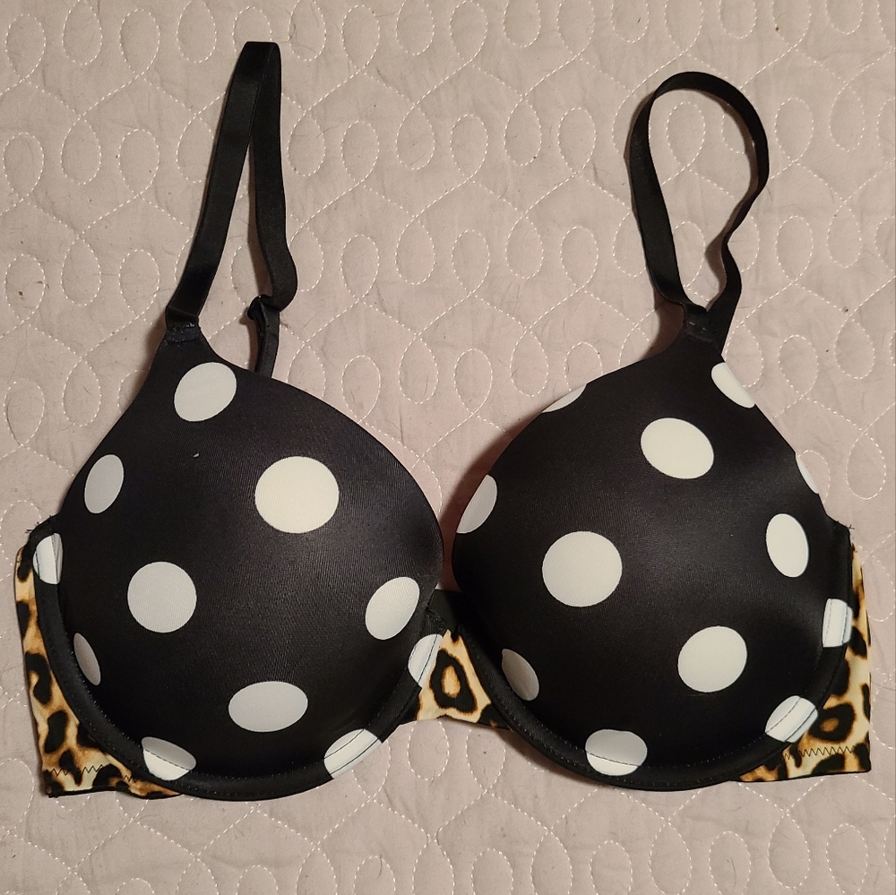 Victoria's Secret Polka Dot & Cheetah Print Bra